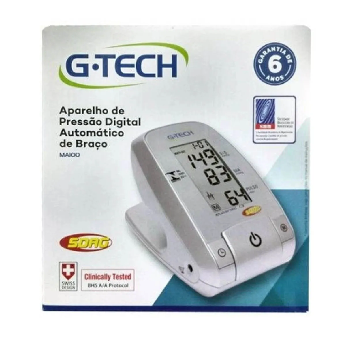 Aparelho medidor de pressão arterial digital de braço G-Tech MA100 - 1 unidade
