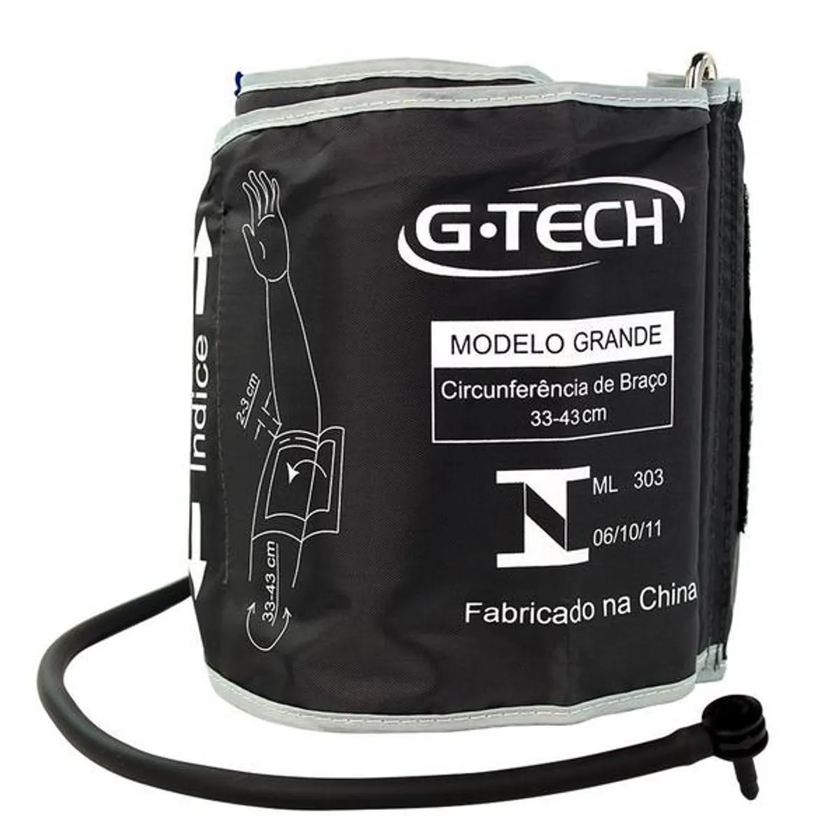 Braçadeira Aparelho Pressão Digital G-Tech LA250 33-43cm
