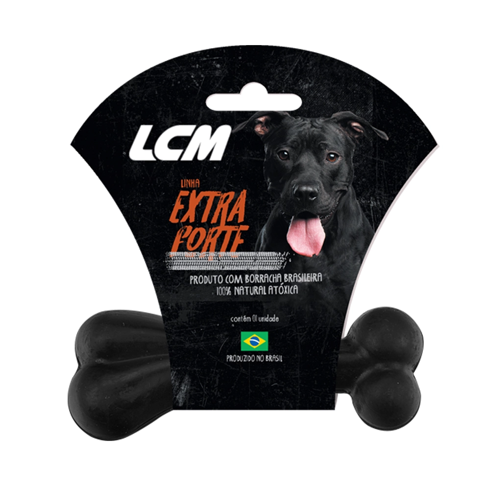 Brinquedo Osso Borracha Extra Forte Lcm Para Cães