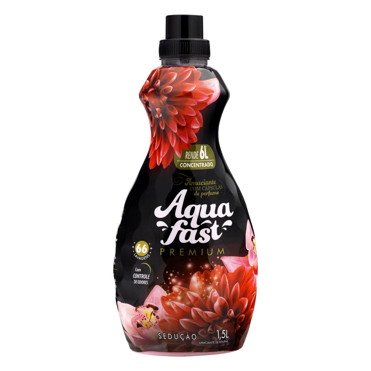 Amaciante De Roupa Concentrado Sedução Aquafast Perfumaria Fina Frasco 1,5l