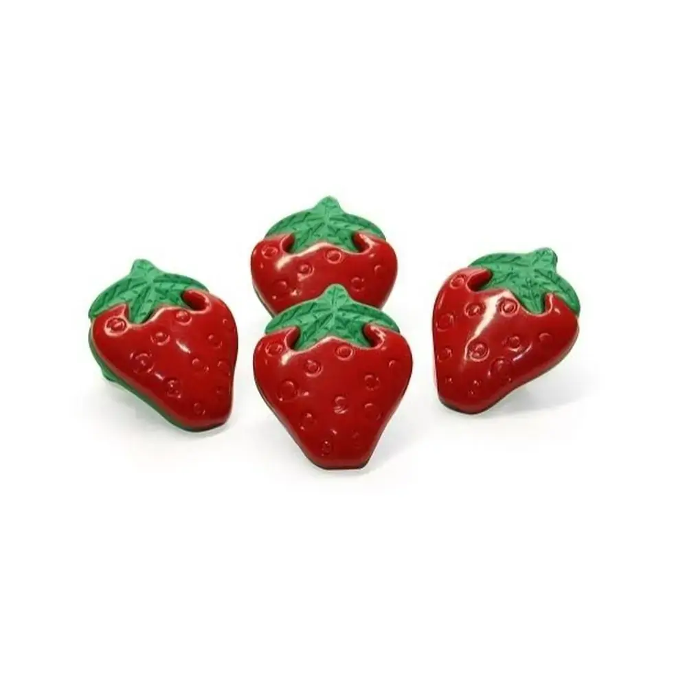 Prendedor Plast Morango C/4
