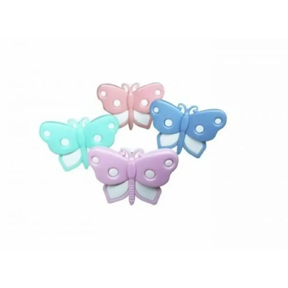 Prendedor Plastico Borboleta C/4 Ref 136 8