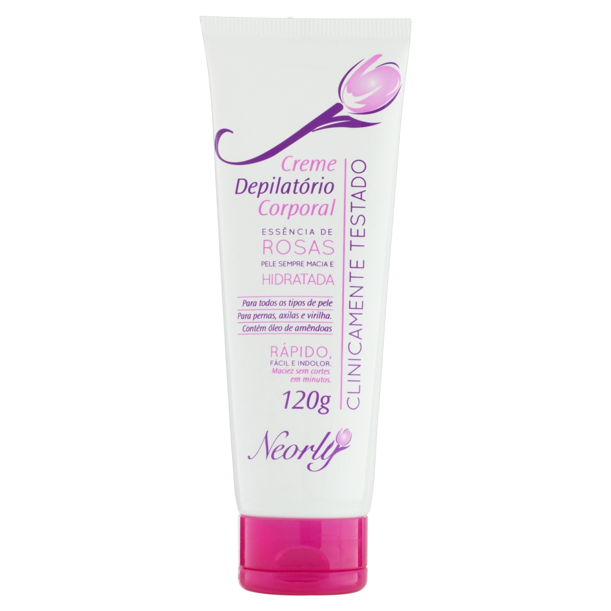 Creme Depilatório Corporal Essência De Rosas Neorly Bisnaga 120g