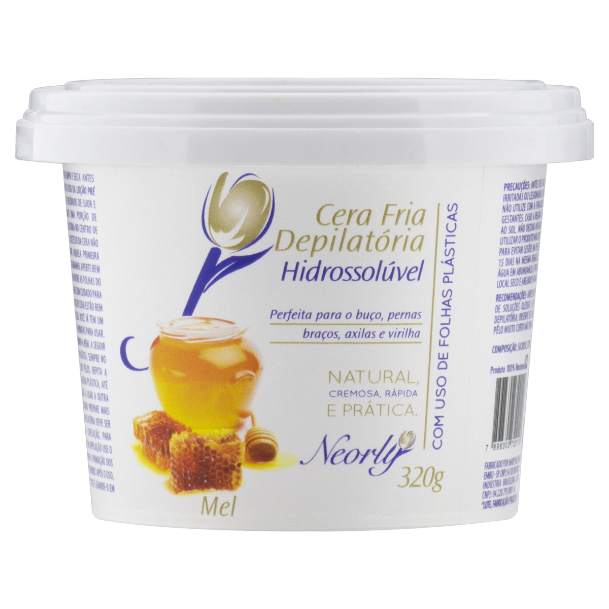 Cera Depilatória Natural Fria Mel Neorly 320g