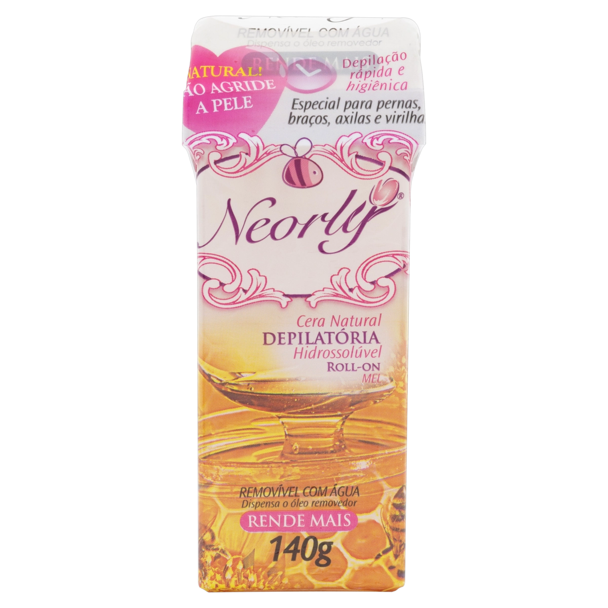Cera Depilatória Natural Roll On Mel Neorly 140g