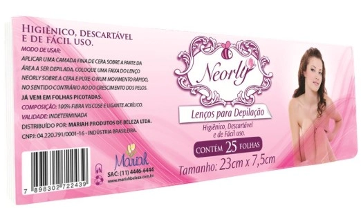 Lenços para Depilação Neorly 25 Folhas