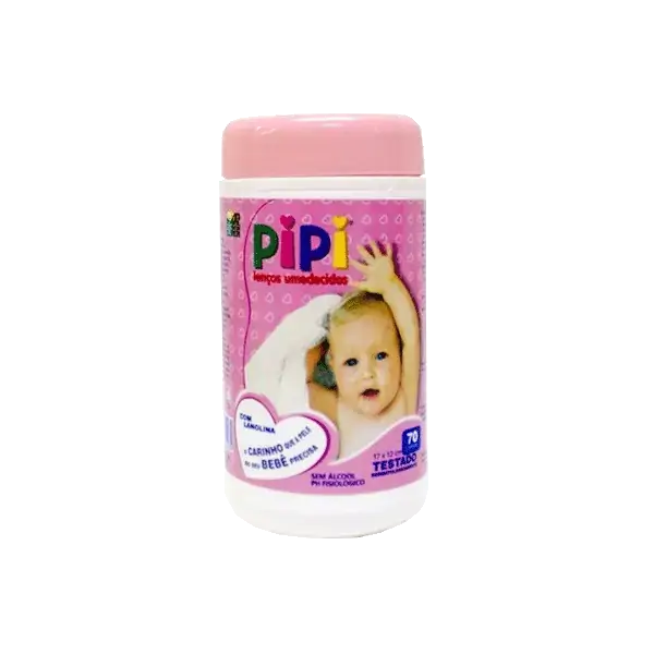 Lenco Umedecido Pipi Pote Rosa