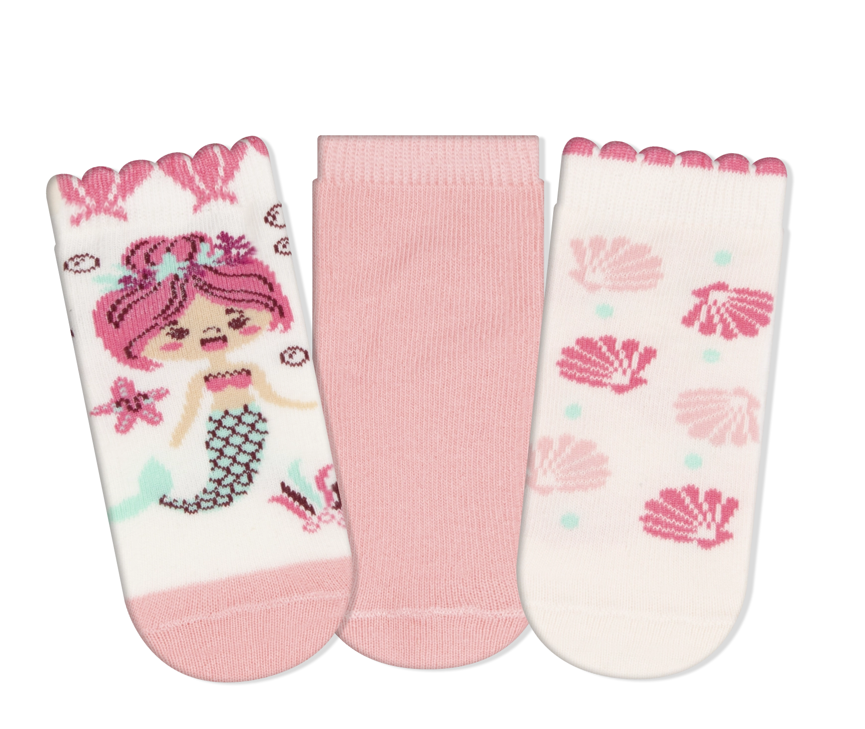 Meia Soquete Bebe Menina 3 Pares 17 A 22 Kt 035.55 Cia Da Meia