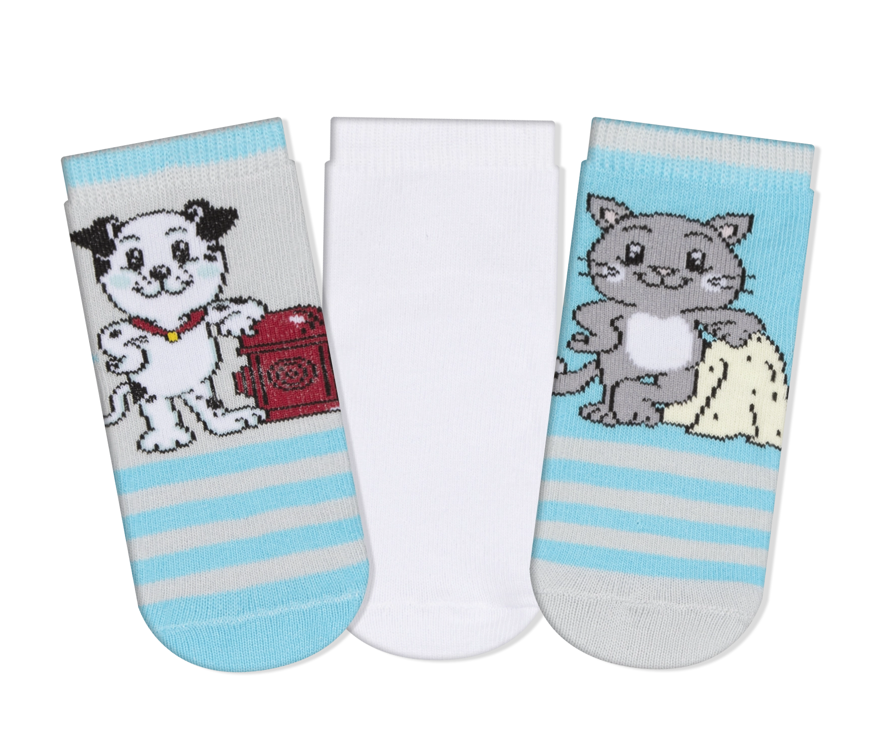 Meia Soquete Bebe Menino 3 Pares 17 A 22 Kt 036.53 Cia Da Meia