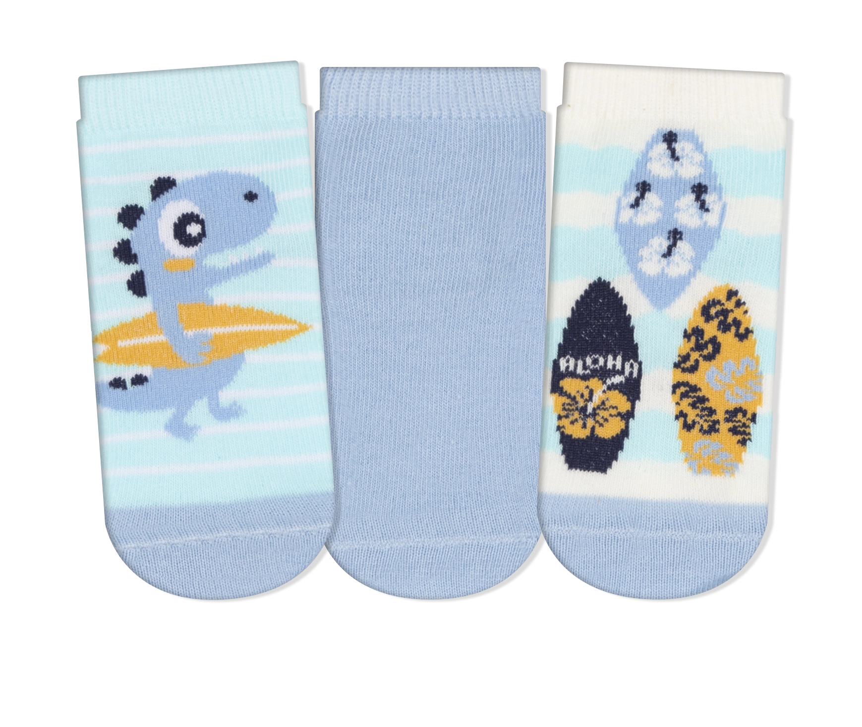 Meia Soquete Bebe Menino 3 Pares 17 A 22 Kt 036.55 Cia Da Meia