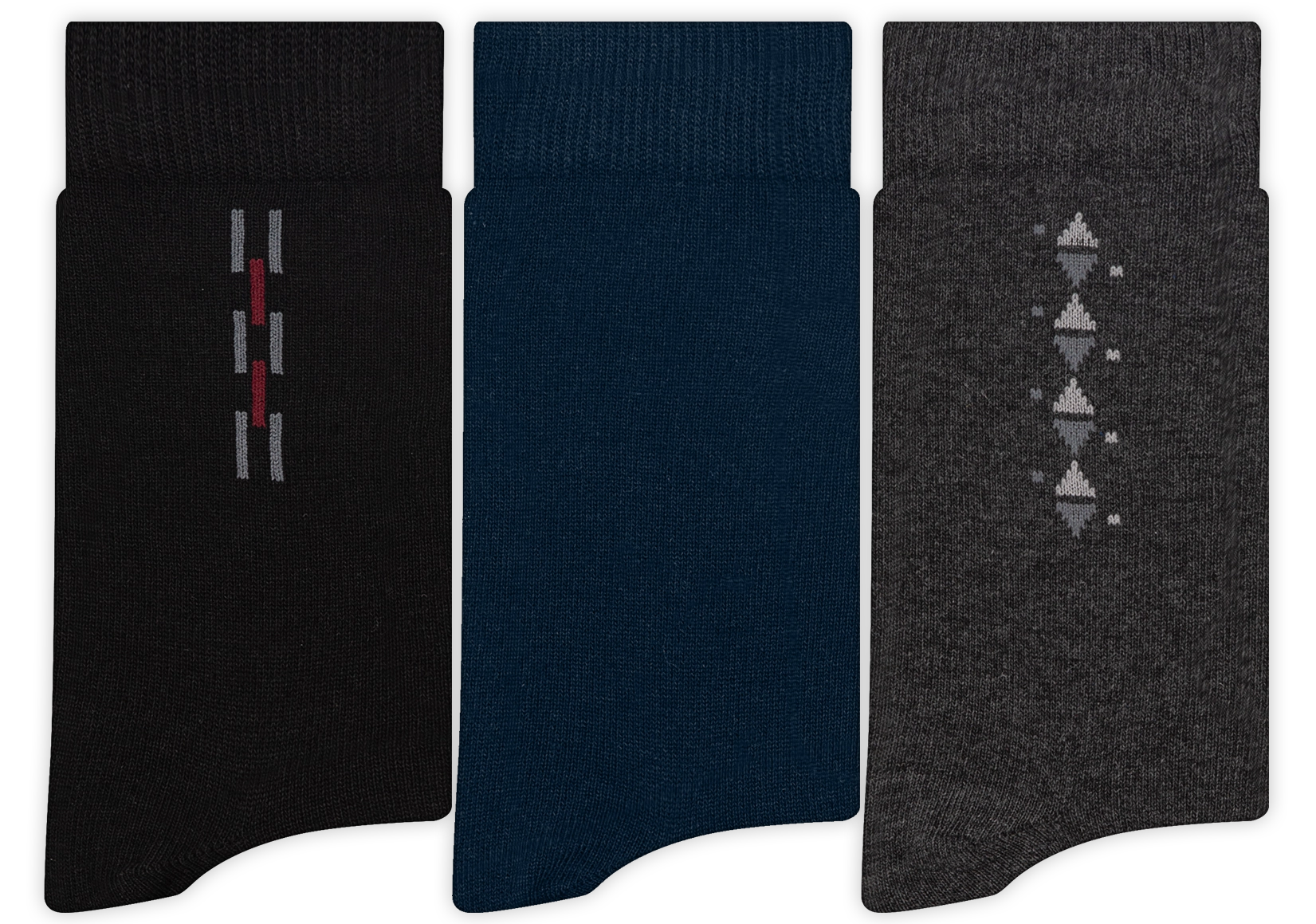 Meia Social Masc 3 Pares 39 A 42 Kt 950.50 Cia Da Meia