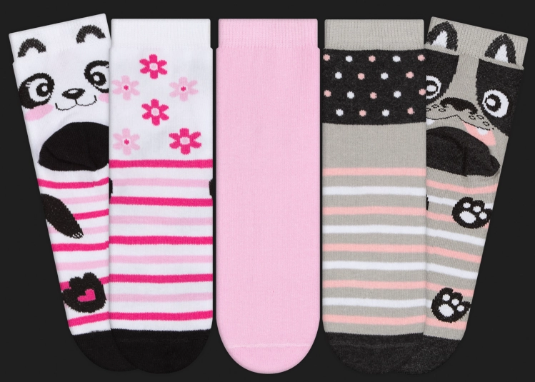 Kit 3 Pares Meia Menina M/k 1772/cia Das Meias