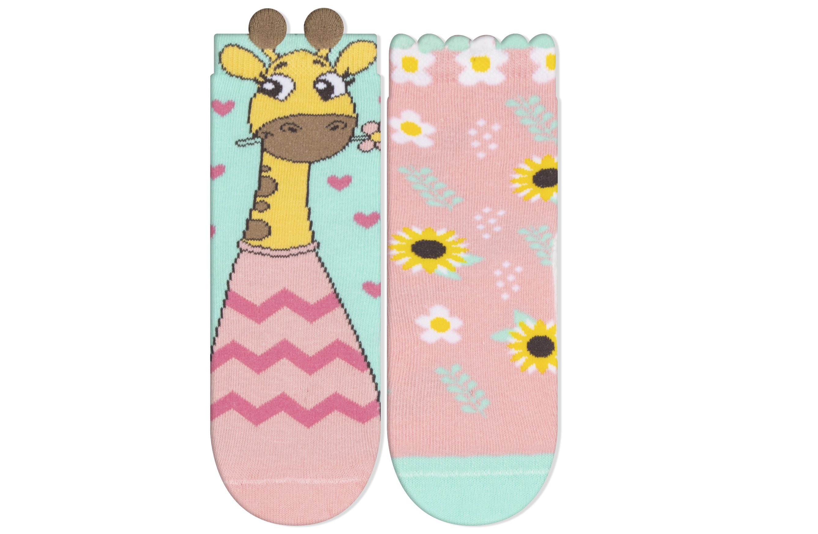 Meia Soquete Inf 3d Menina 2 Pares 27 A 30 Tkt T1742.6 Cia Da Meia