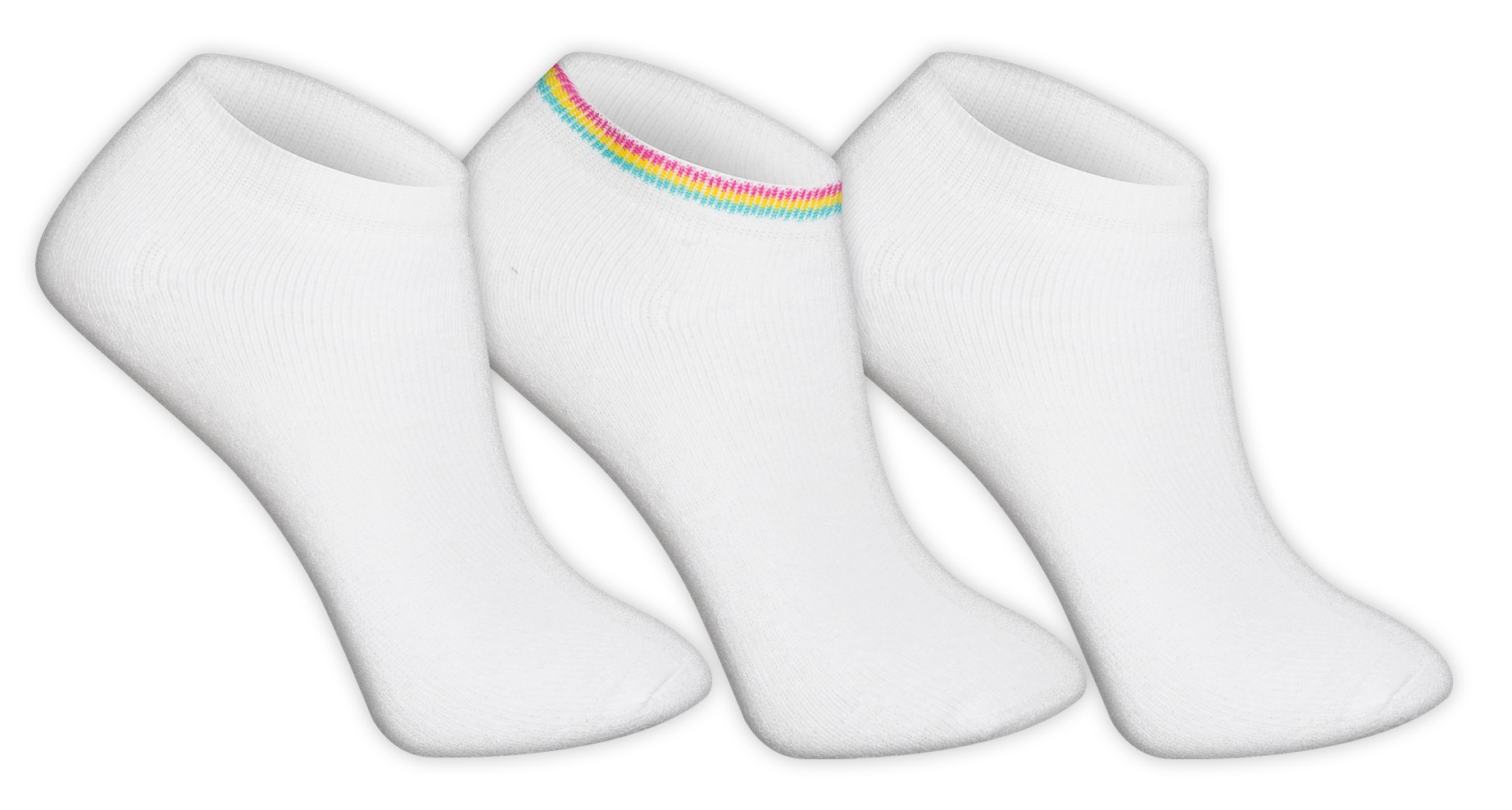 Meia Cano Curto Esp Fem 3 Pares 34 A 39 Kt 753.25 Cia Da Meia