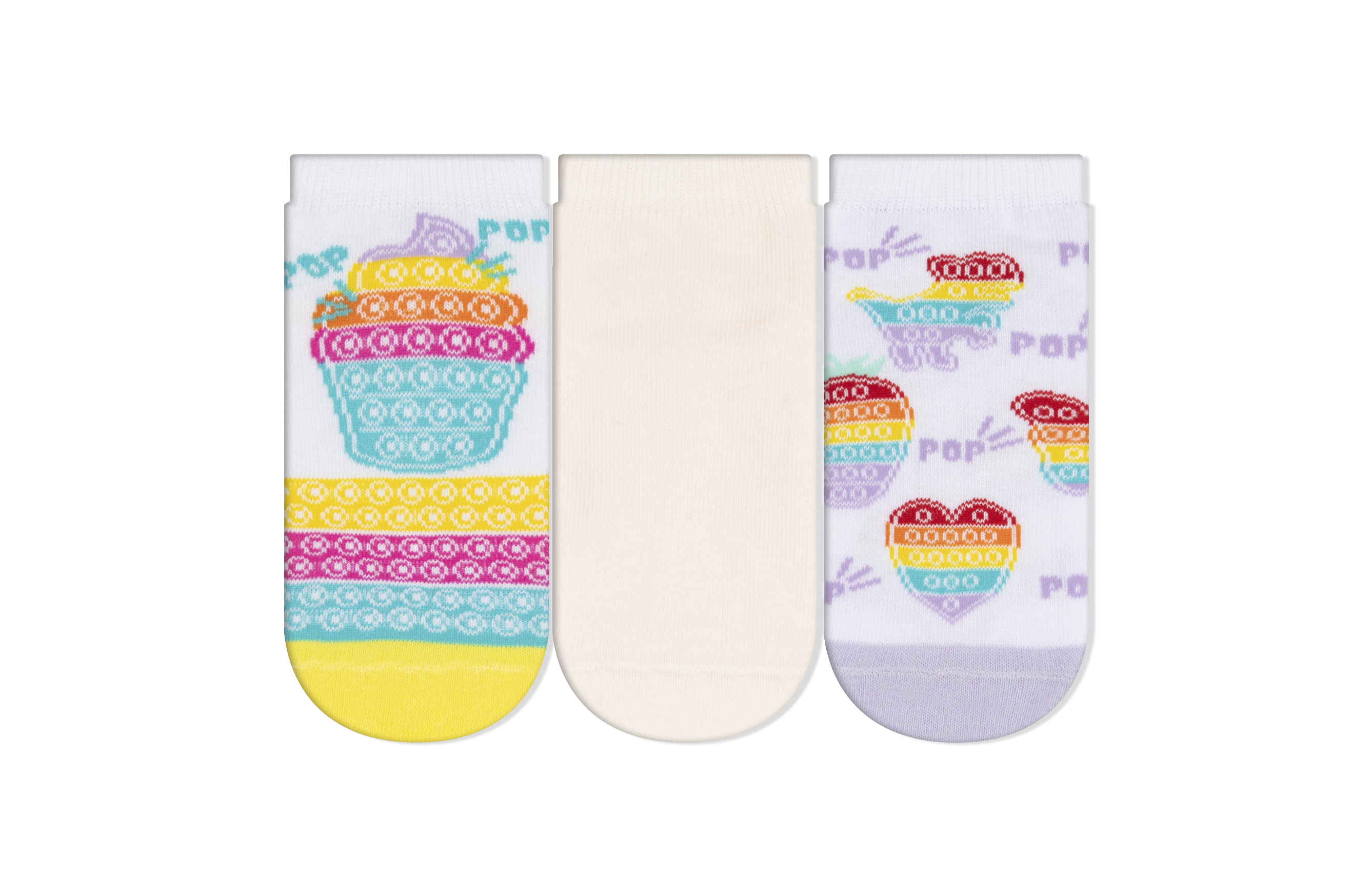 Meia Cano Curto Inf Menina 3 Pares 31 A 34 Kt 371.40 Cia Da Meia