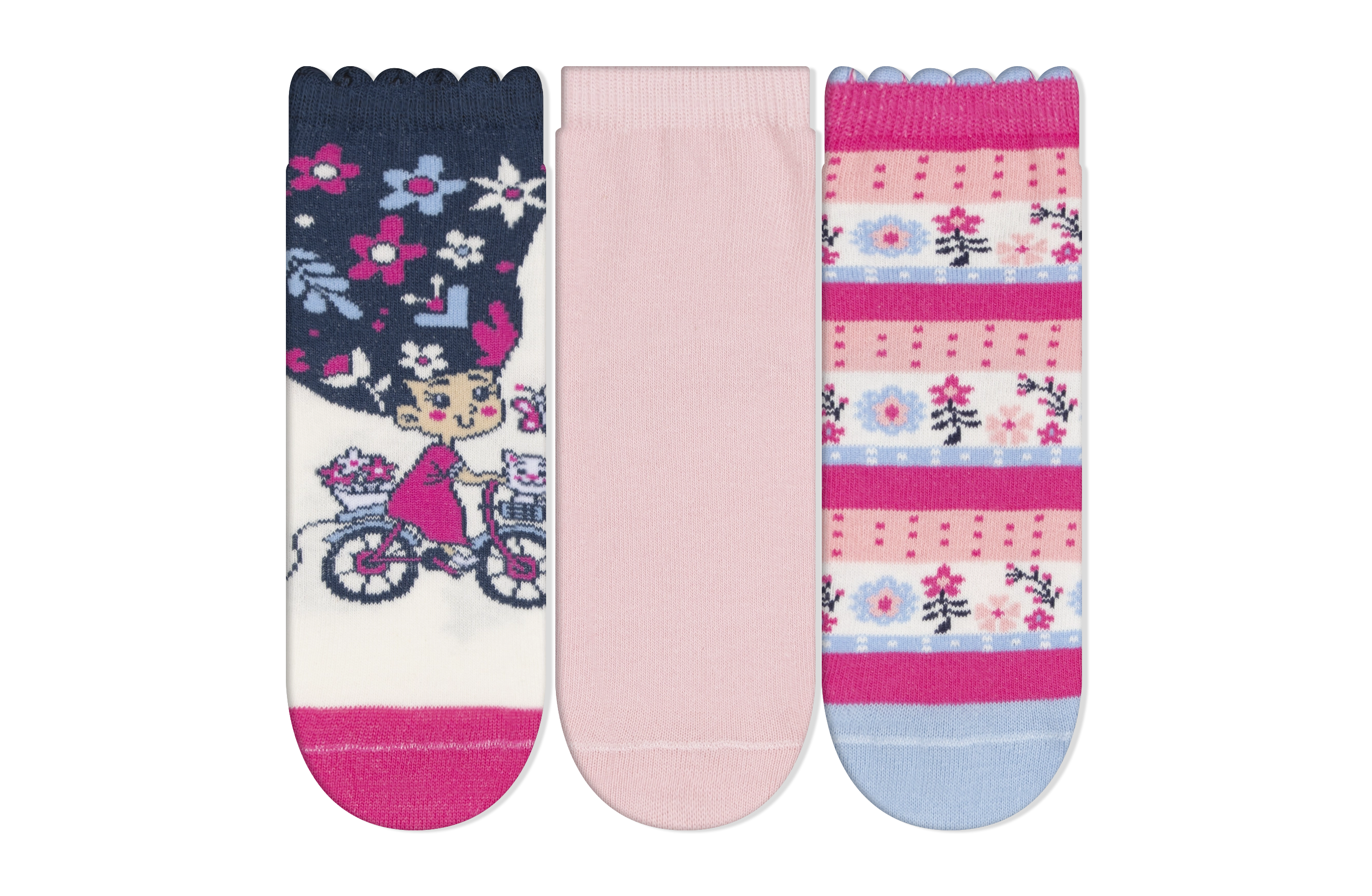 Meia Soquete Inf Menina 3 Pares 27 A 30 Kt 251.60 Cia Da Meia