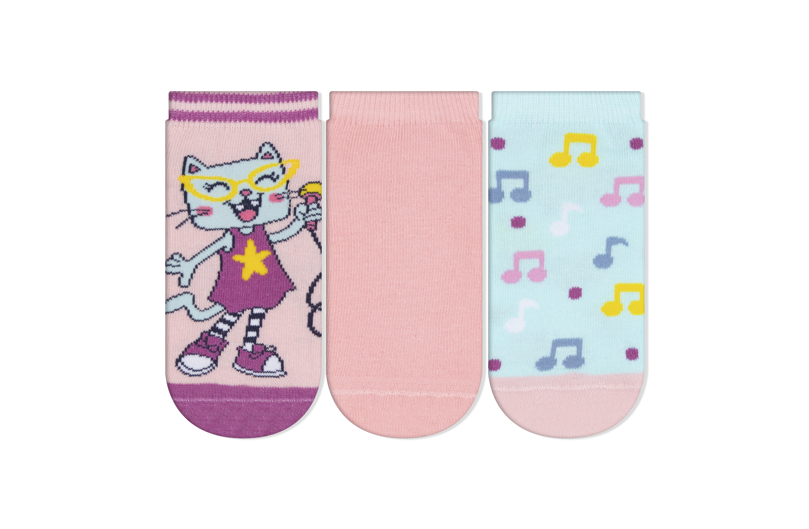 Meia Cano Curto Inf Menina 3 Pares 27 A 30 Kt 271.39 Cia Da Meia