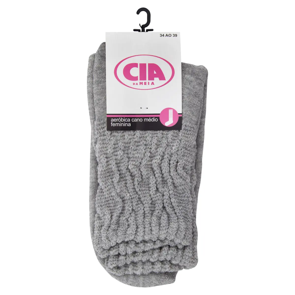 Meia Feminina Cano Médio Cia Da Meia N 34 39