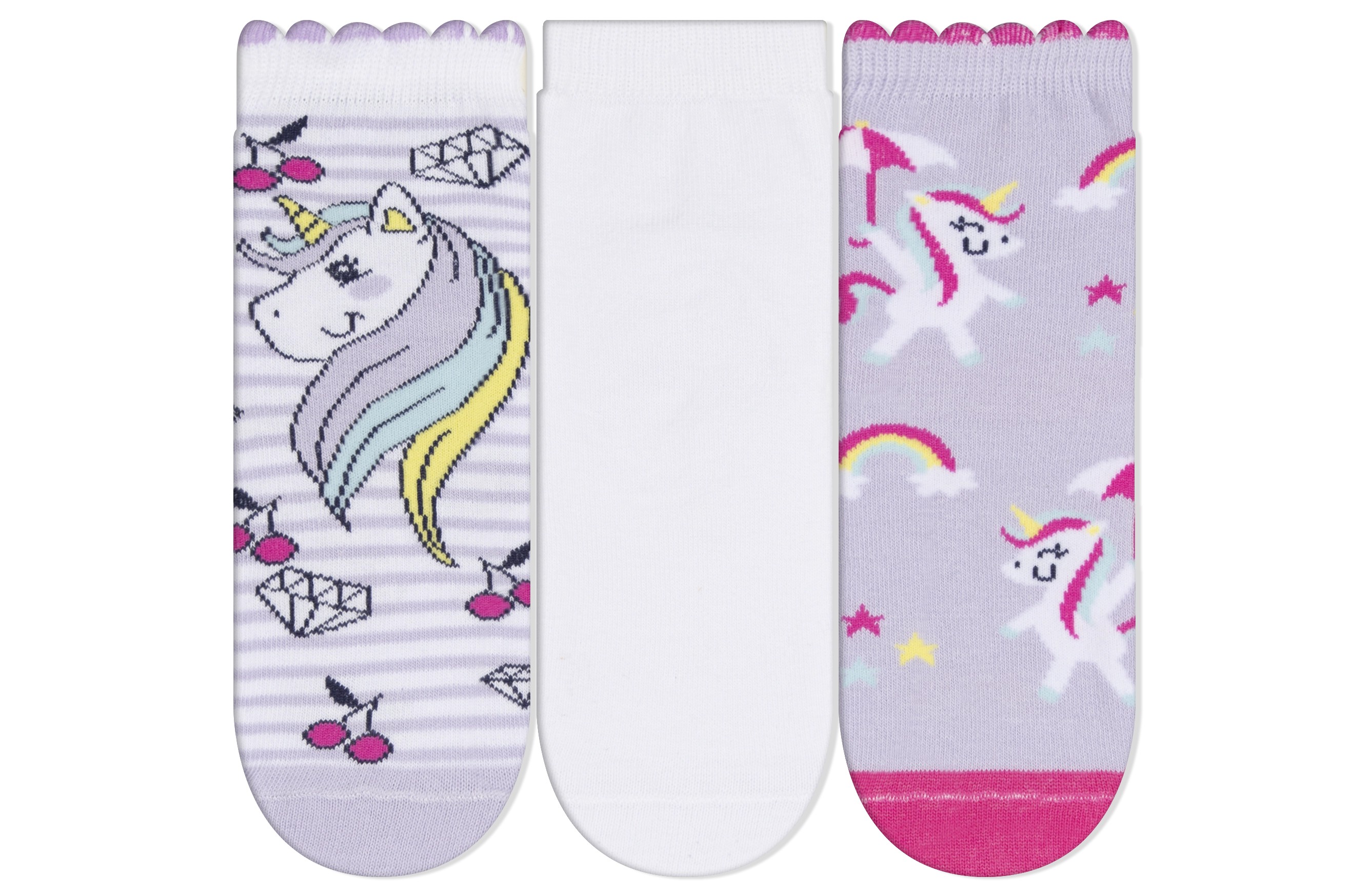 Meia Soquete Inf Menina 3 Pares 31 A 34 Kt 351.61 Cia Da Meia