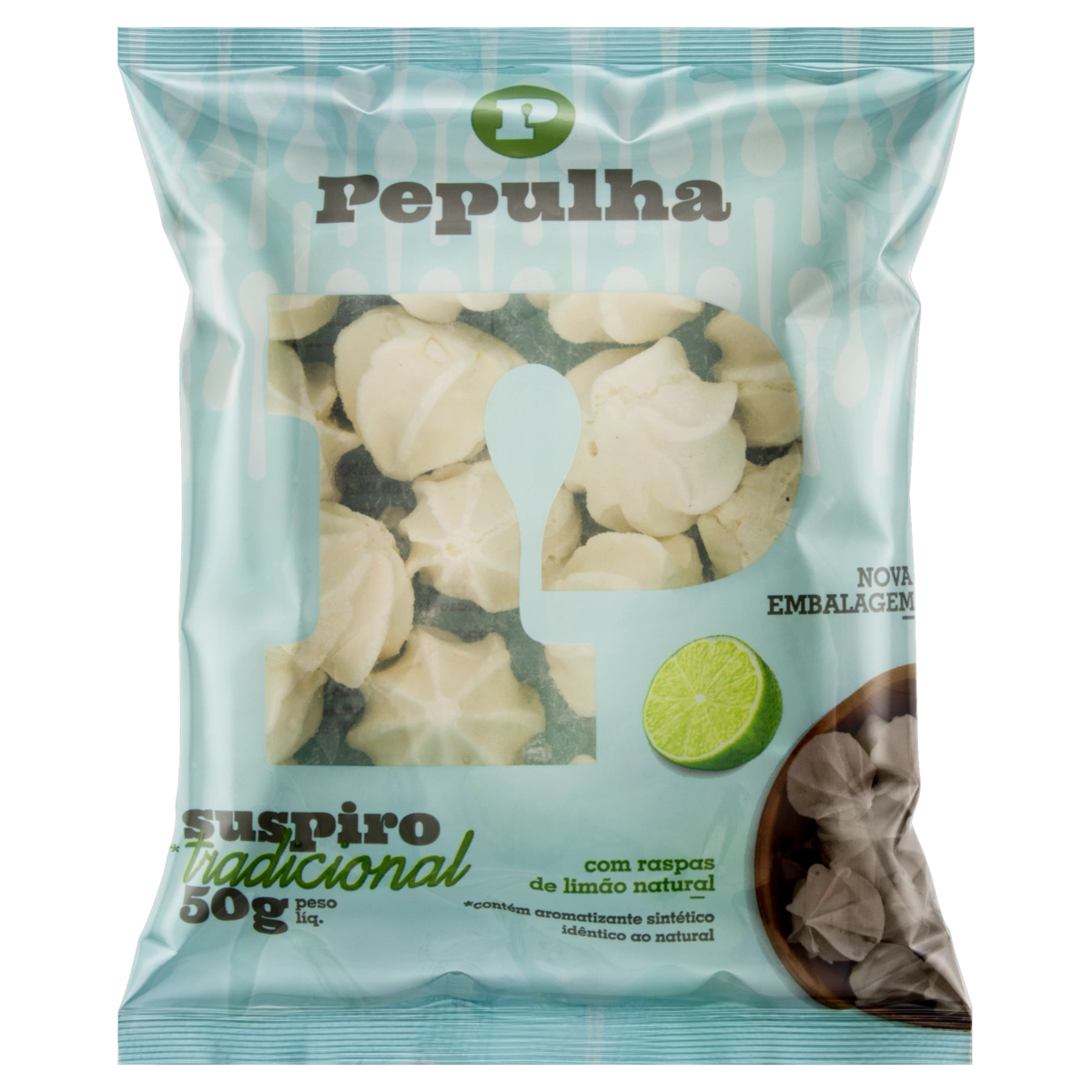 Suspiro Com Raspas De Limão Tradicional Pepulha Pacote 50g
