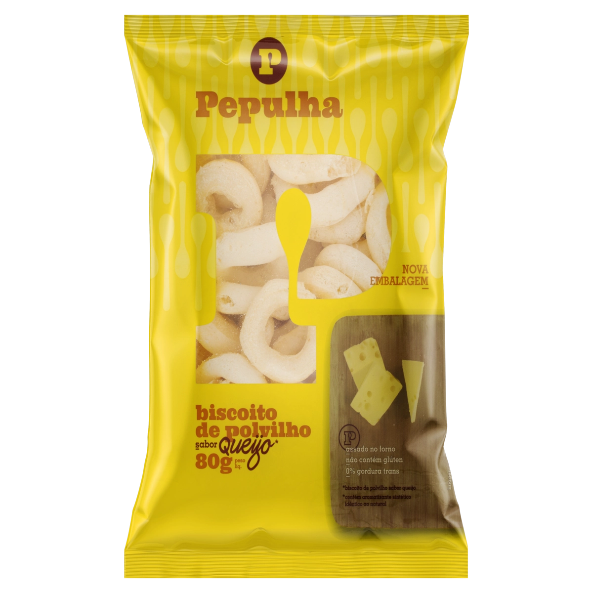 Biscoito De Polvilho Queijo Pepulha Pacote 80g