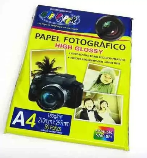 Papel Fot.inkjet A4 High Glossy 180g Off Paper
