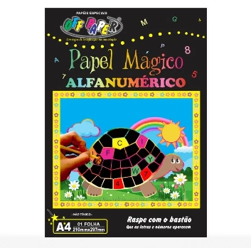 Papel Magico Alfanumerico A4 C/ 1fl 10511