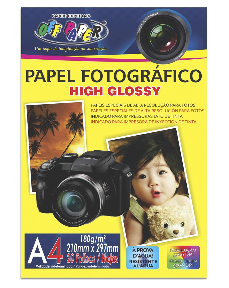 Papel Fotografico A4 180g 20 Fls