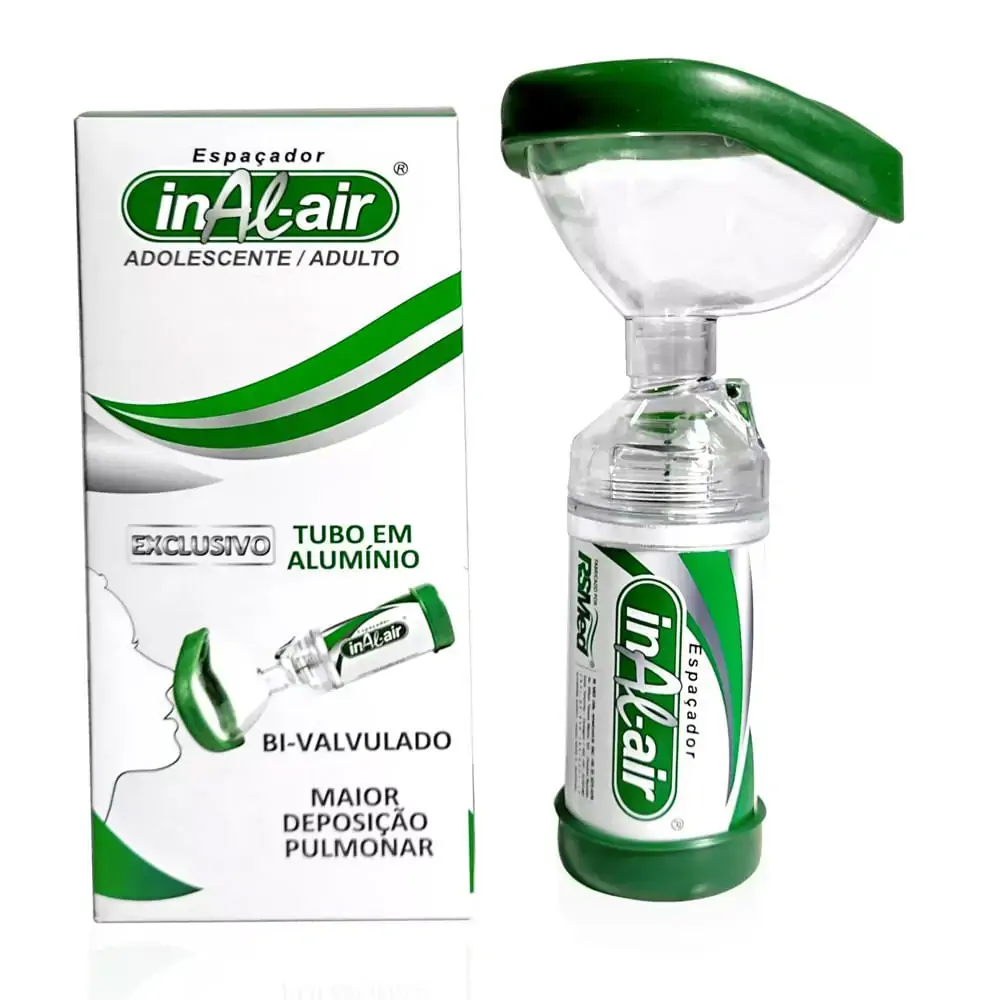 Espaçador Adolescente Adulto Para Inalação Bi Valvulado Inal Air