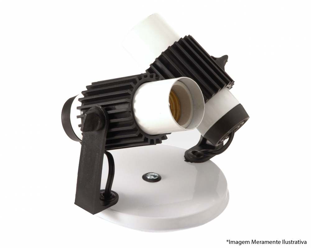 Spot Alum Aletado 2 Canoplas Branco