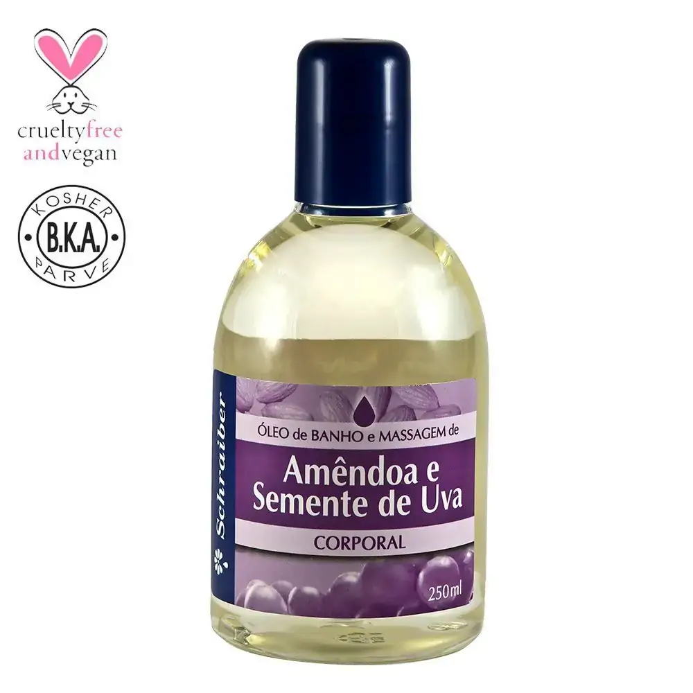 Oleo Mass Amendoas E Uva Para Banho 250ml Schraiber