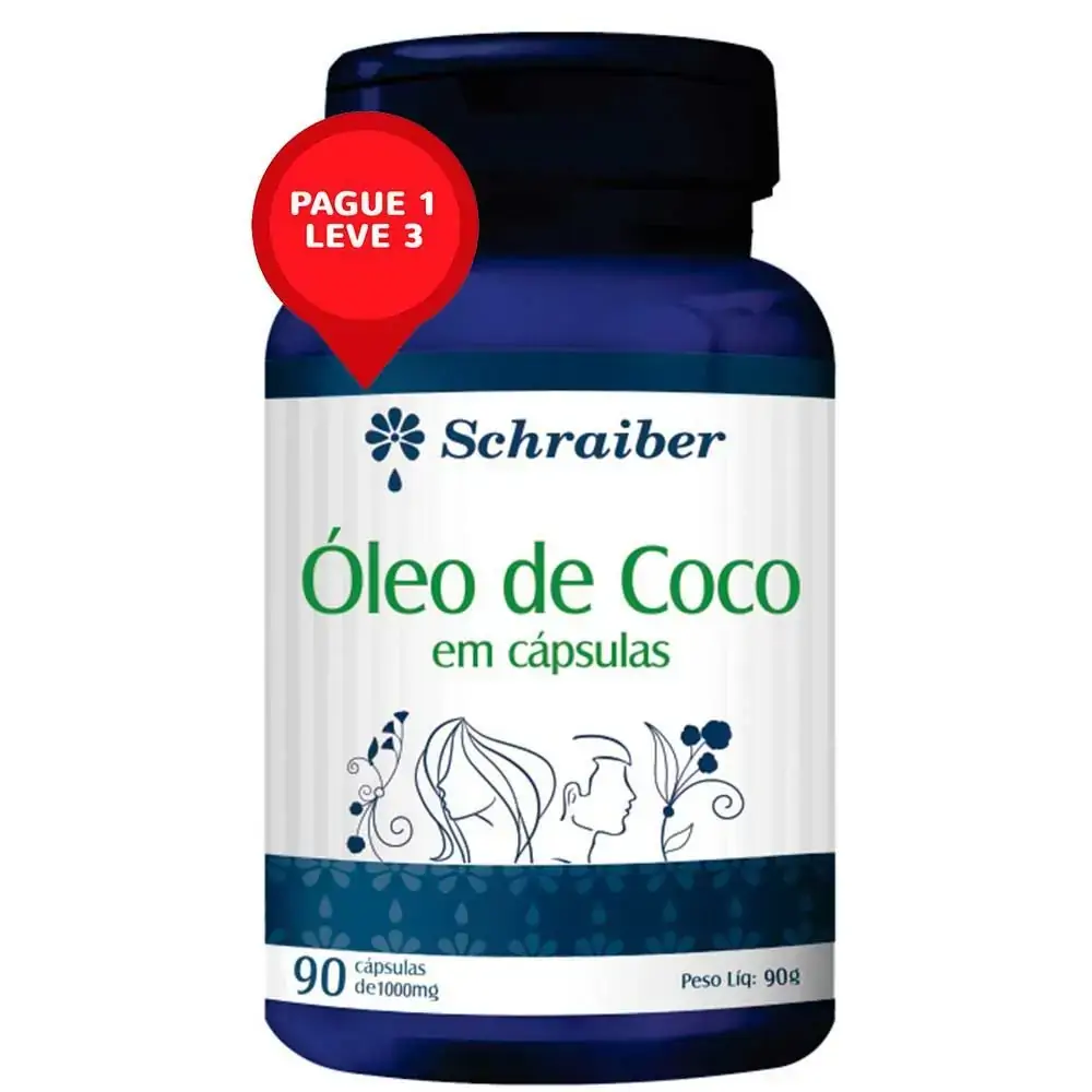 Oleo De Coco Extravirgem 1g 90capsulas Schraiber