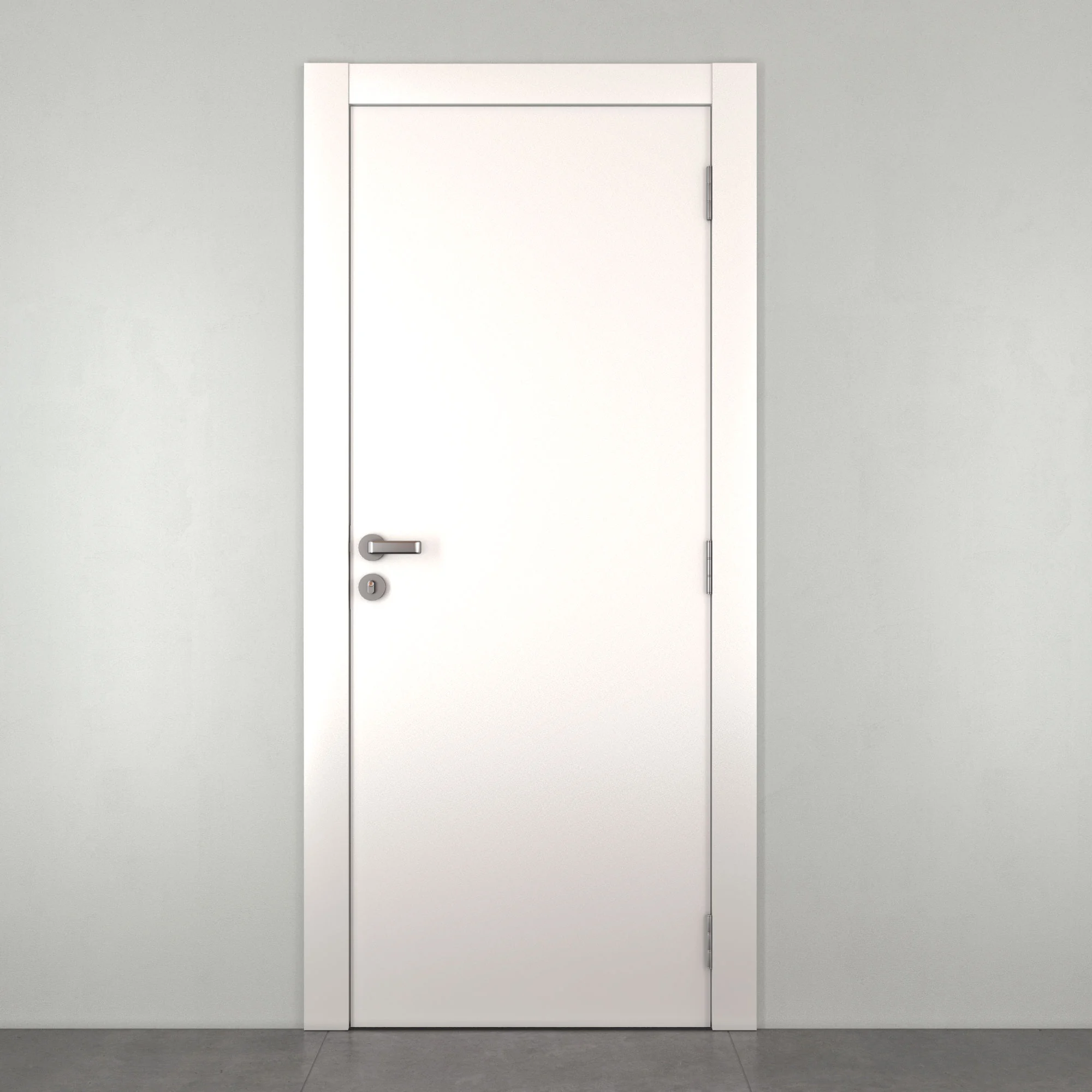 Kit Porta Madeira de Giro Direito|Esquerdo Branco Acetinado 210x80cm Sarrafeada Batente 3,5 a 4cm Delicata Rohden