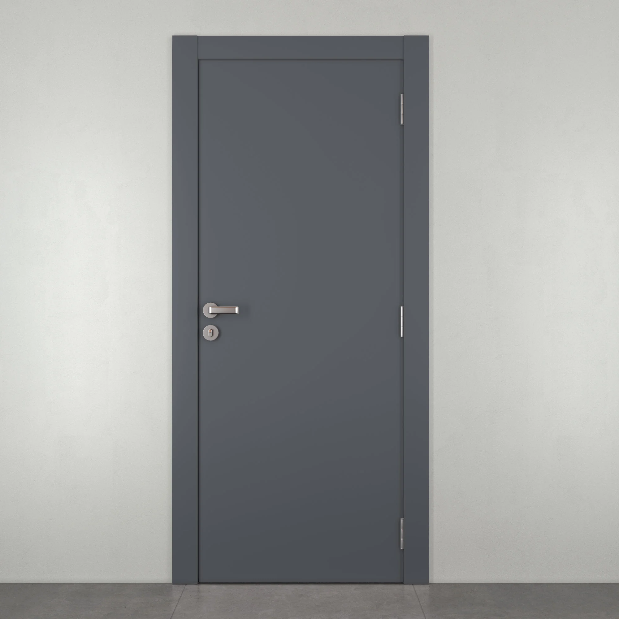 Kit Porta Madeira de Giro Direito|Esquerdo Titanium 210x110cm Sarrafeada Batente 3,5 a 4cm Delicata Rohden