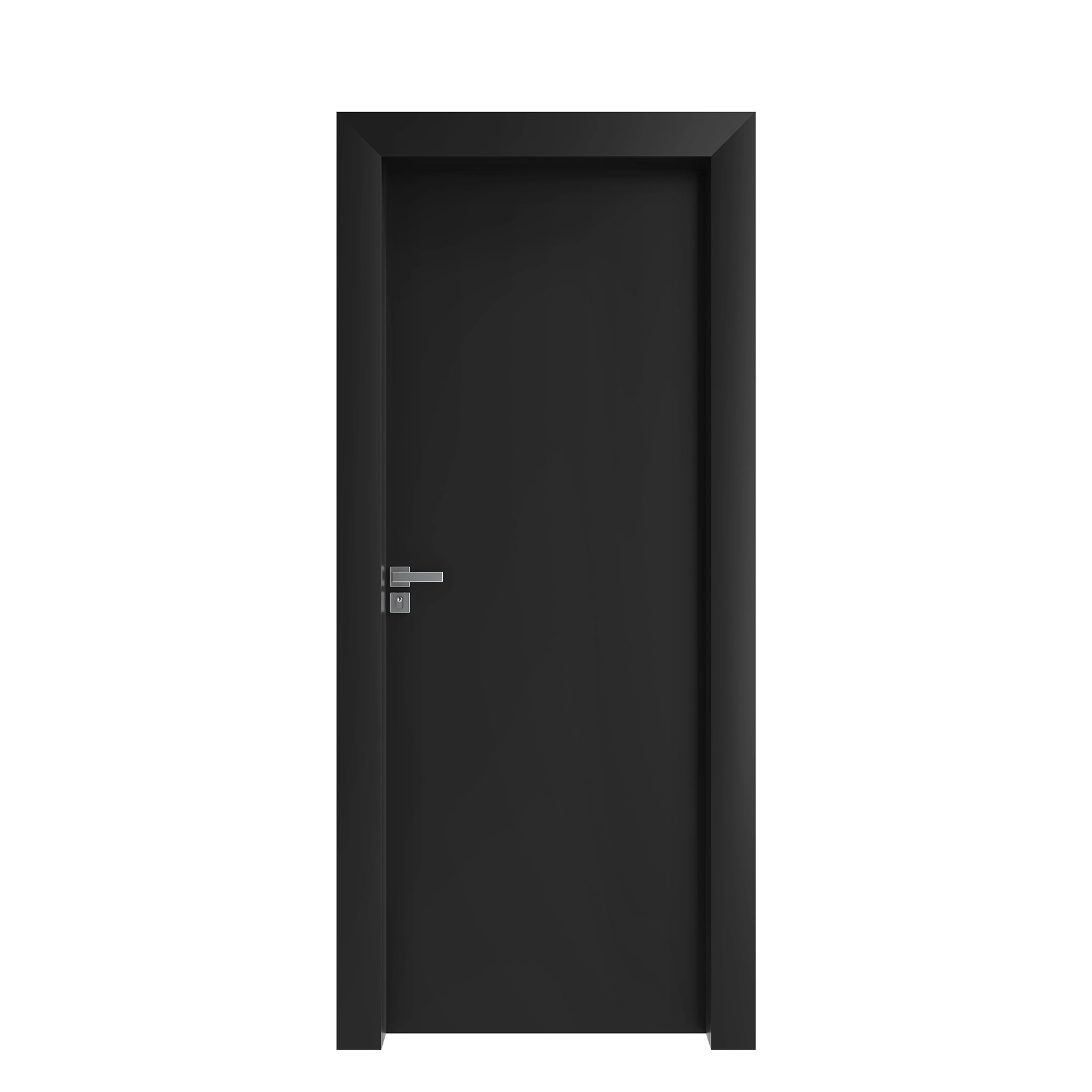 Kit Porta Madeira de Giro Direito|Esquerdo Preto 210x80cm Sarrafeada Batente 17 a 21cm Lisa Rohden Portas