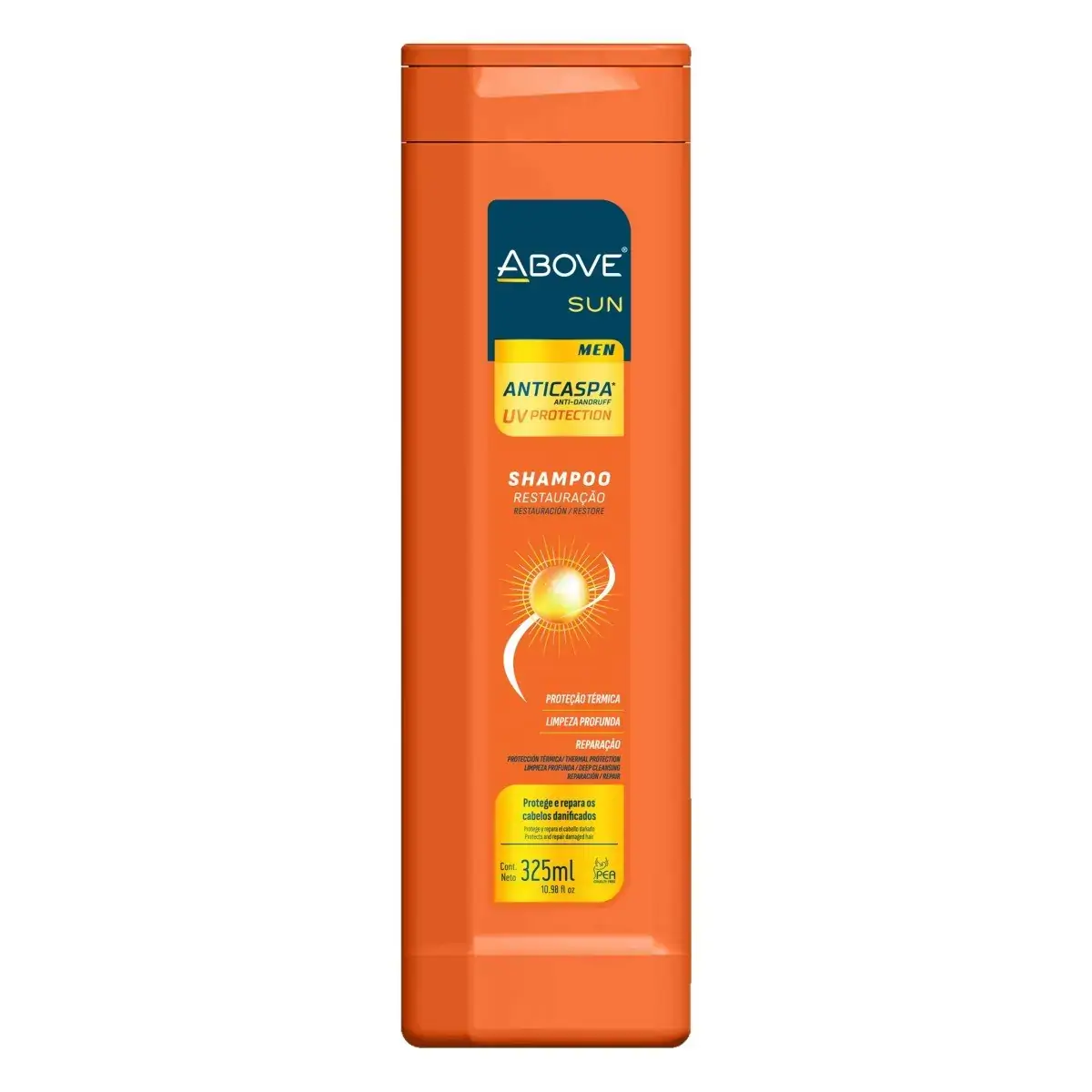 Shampoo Anticaspa Above Sun Men UV Protection Frasco 325ml