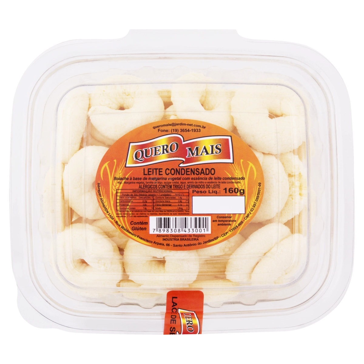 Biscoito Leite Condensado Quero Mais Pote 160g