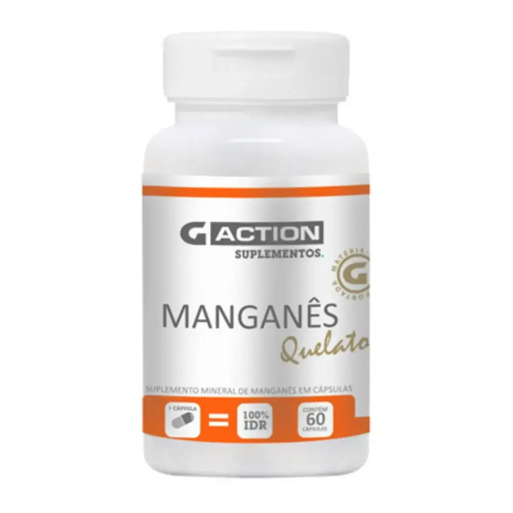 Manganes Quelato 60cap Gaction Suplementos