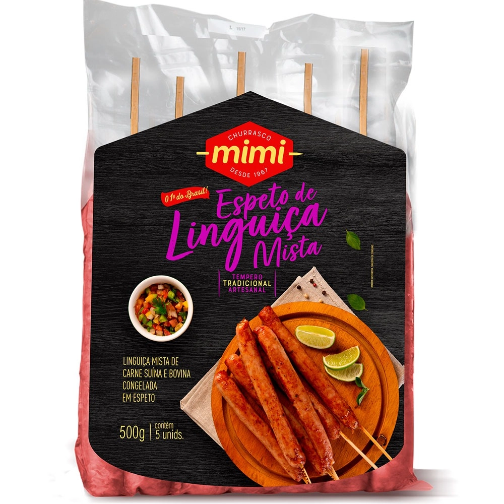 Espeto Mimi Linguica Mista C/5 500g
