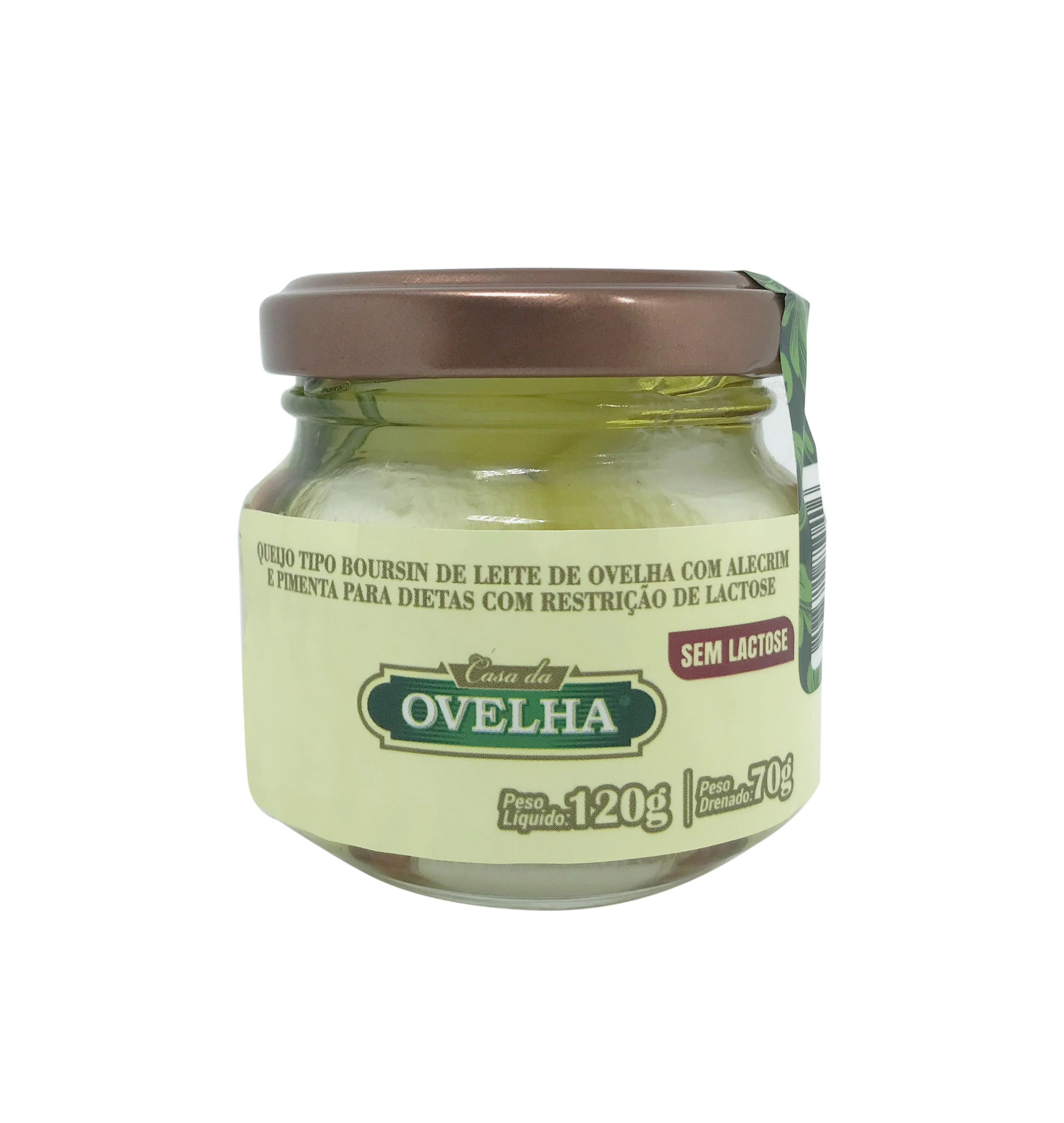 Queijo Tipo Boursin Com Alecrim E Pimenta Casa Da Ovelha 120g