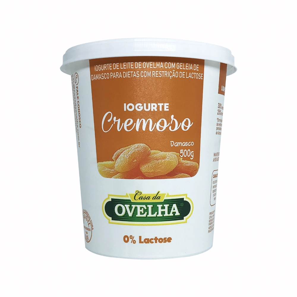 Iogurte Com Geleia De Damasco 500gr Casa Da Ovelha