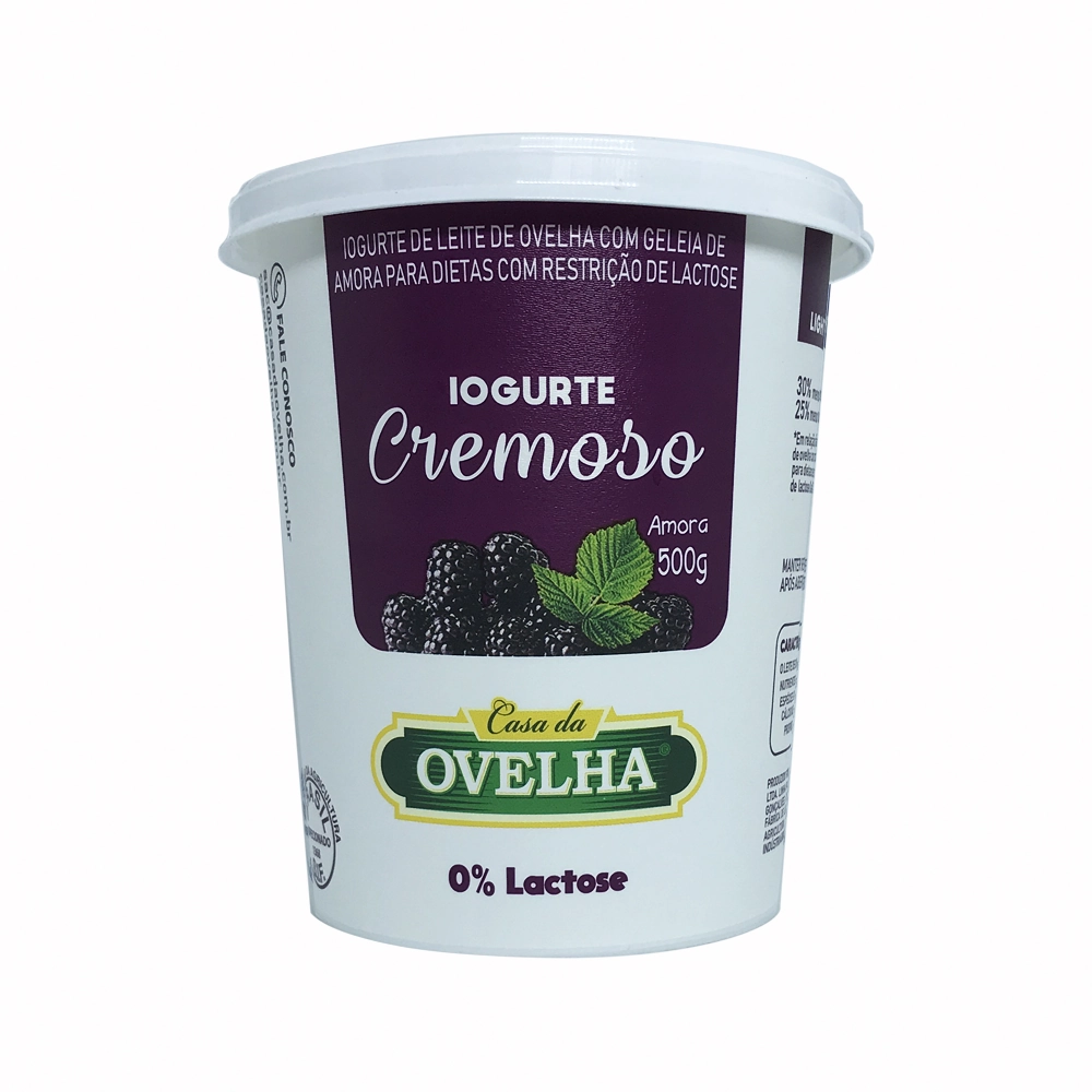Iogurte Light De Ovelha Sabor Amora S/ Lac 500g Casa Da Ovelha
