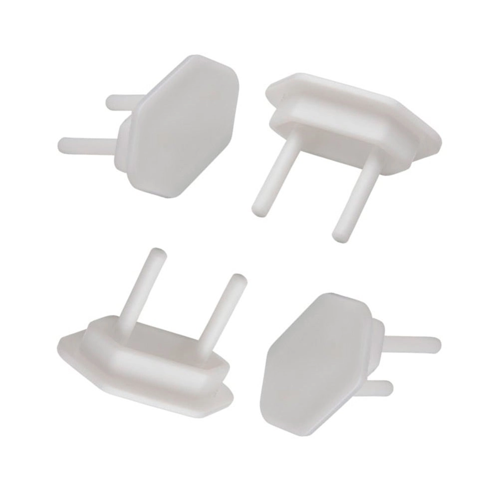 Kit 4 Protetor De Tomada Criança Bêbe Anti Choque Branco