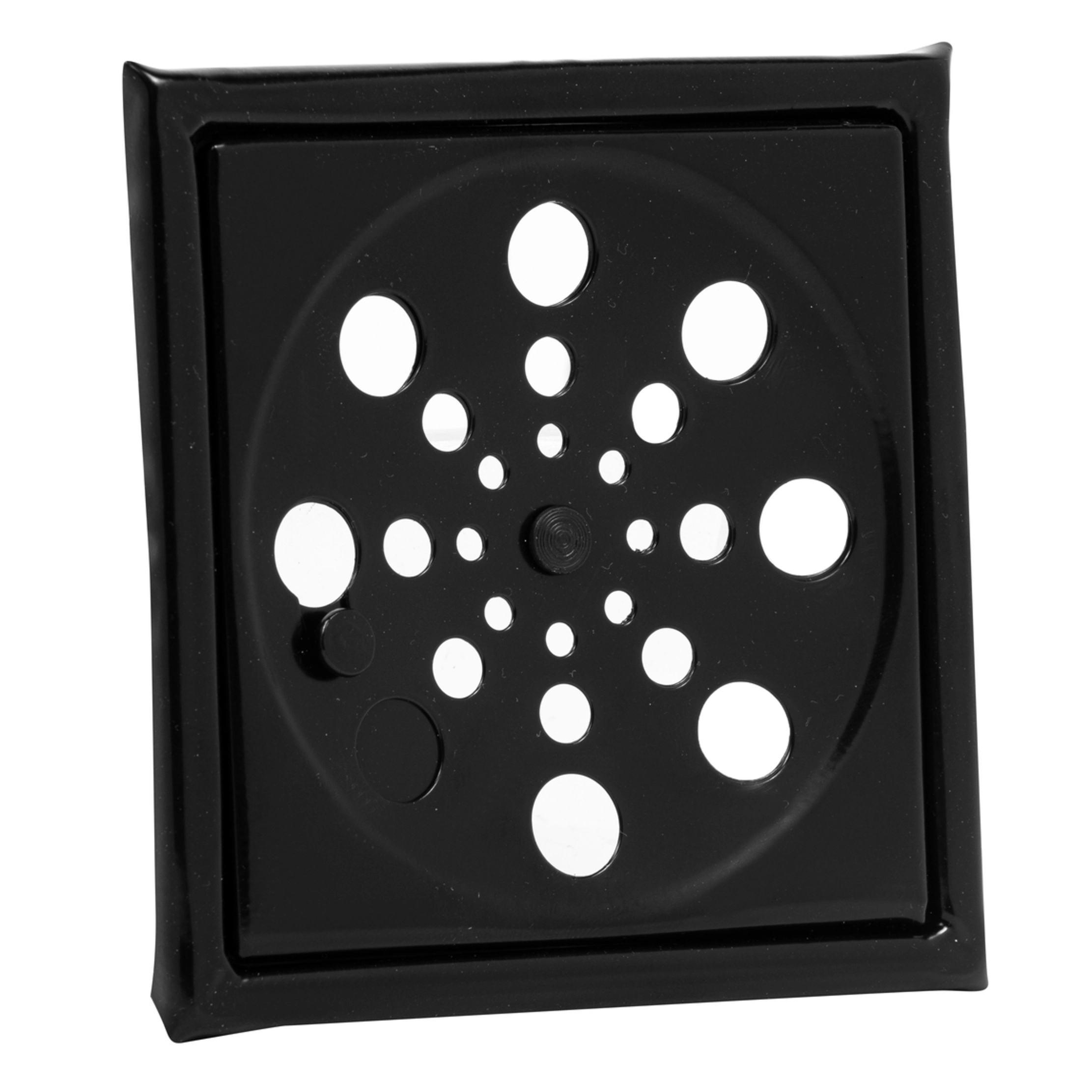 Ralo Grelha Black Preto 10x10 Quadrado Com Fecho Sistema Abre E Fecha Para Banheiro