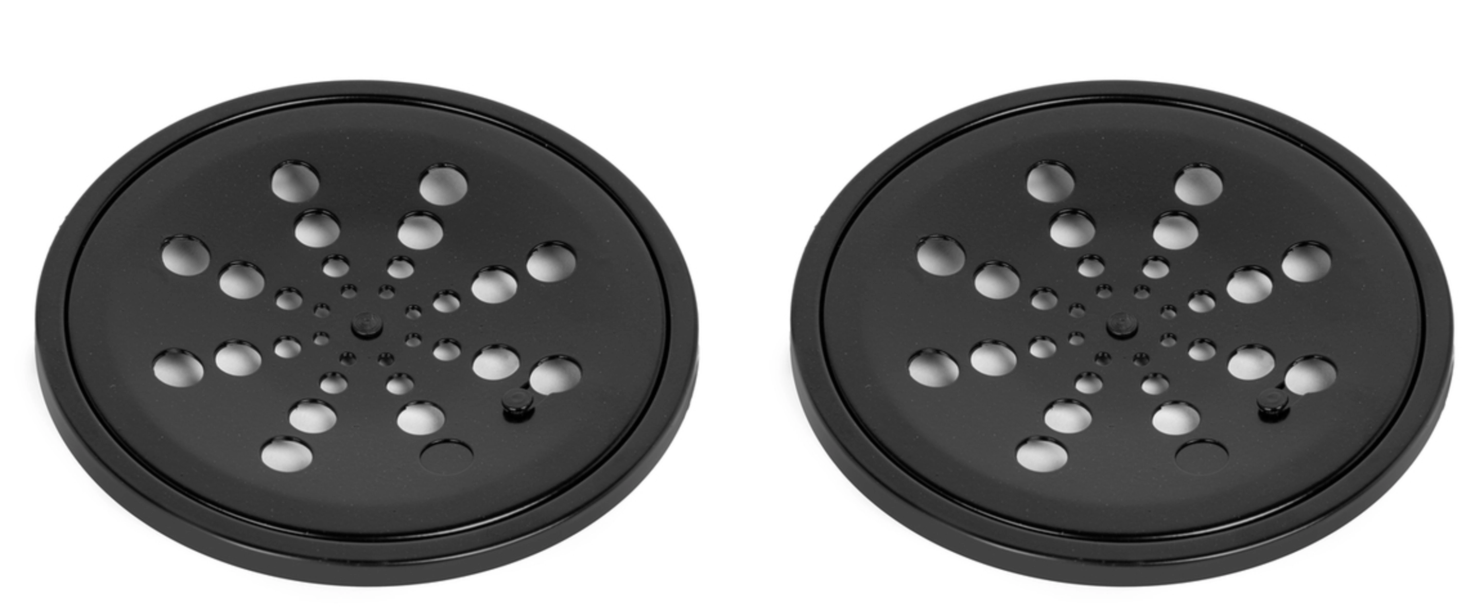 Kit 2 Ralos Grelha Black Preto 15x15 Redondo Com Fecho Sistema Abre E Fecha Para Banheiro
