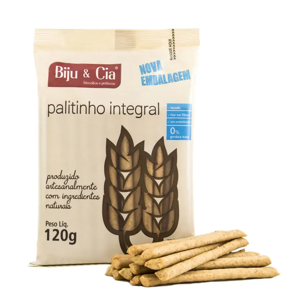 Biscoito Palitinho Integral 120g Biju Cia
