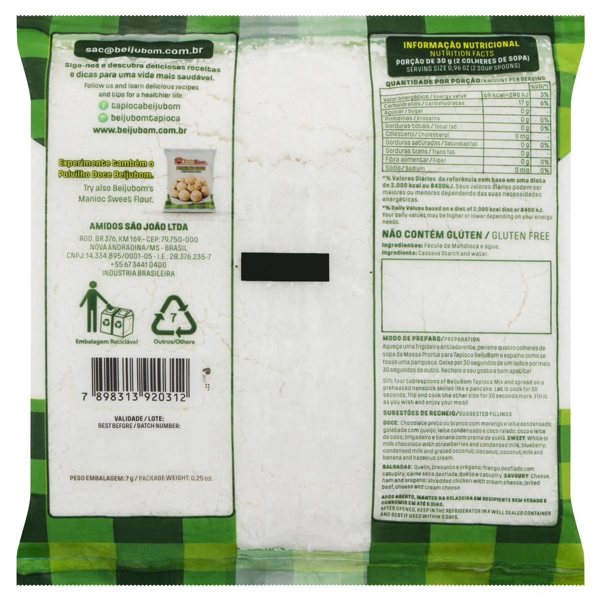 Tapioca Beijubom Pacote 500g