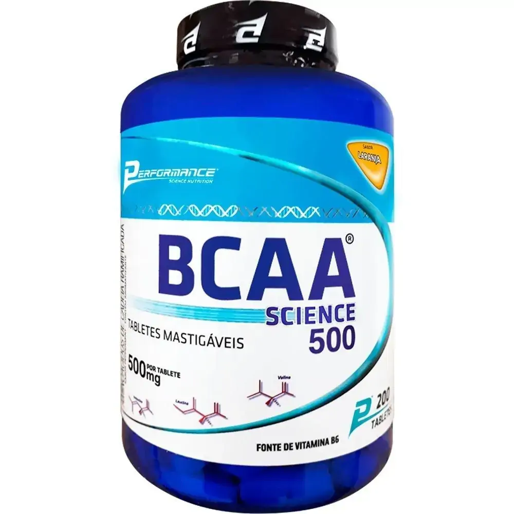 BCAA Science 500 200 Tabs (mastigável) - Performance Sabor:Laranja