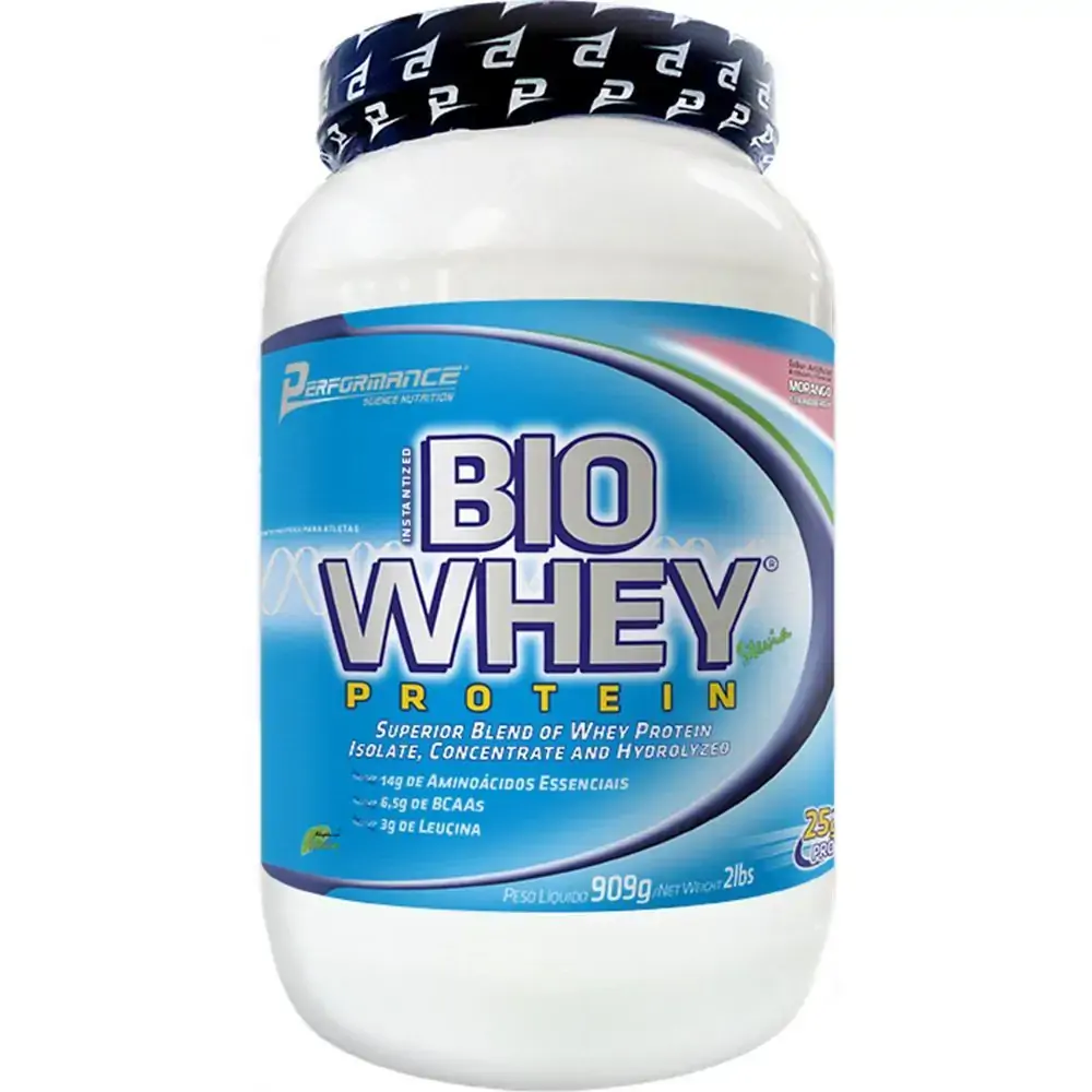 Bio Whey Stevia Morango 909g Performance