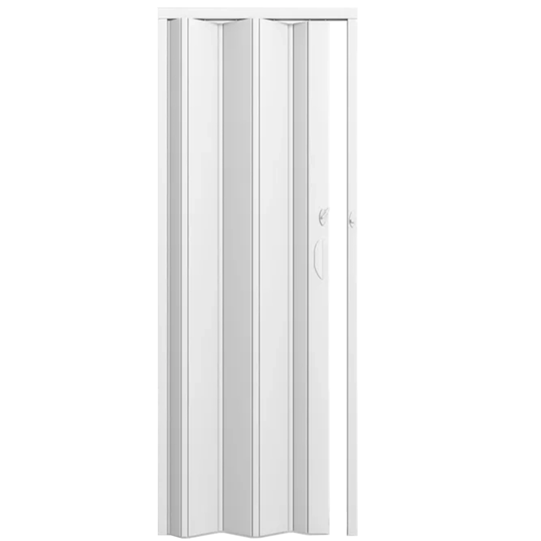 Porta Sanfonada Lisa Plástico PVC Branco 2,10x0,72m Permatti